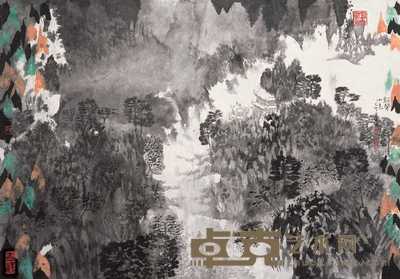 卓鹤君 1999年作 溪声山色 镜心 74×106cm